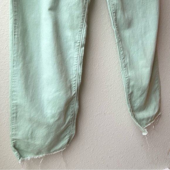 Mother Hedge Green The Shaker Chop Cropped Linen Blend Pants Size 27 - Picture 7 of 16